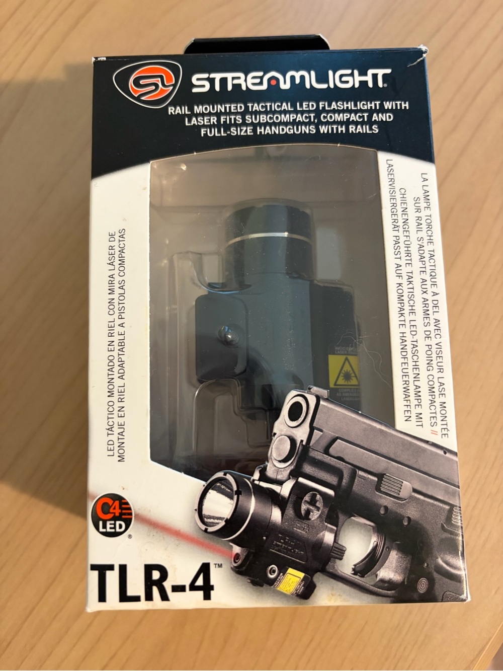 Streamlight TLR-4 Tactical LED Flashlight with Laser - Black